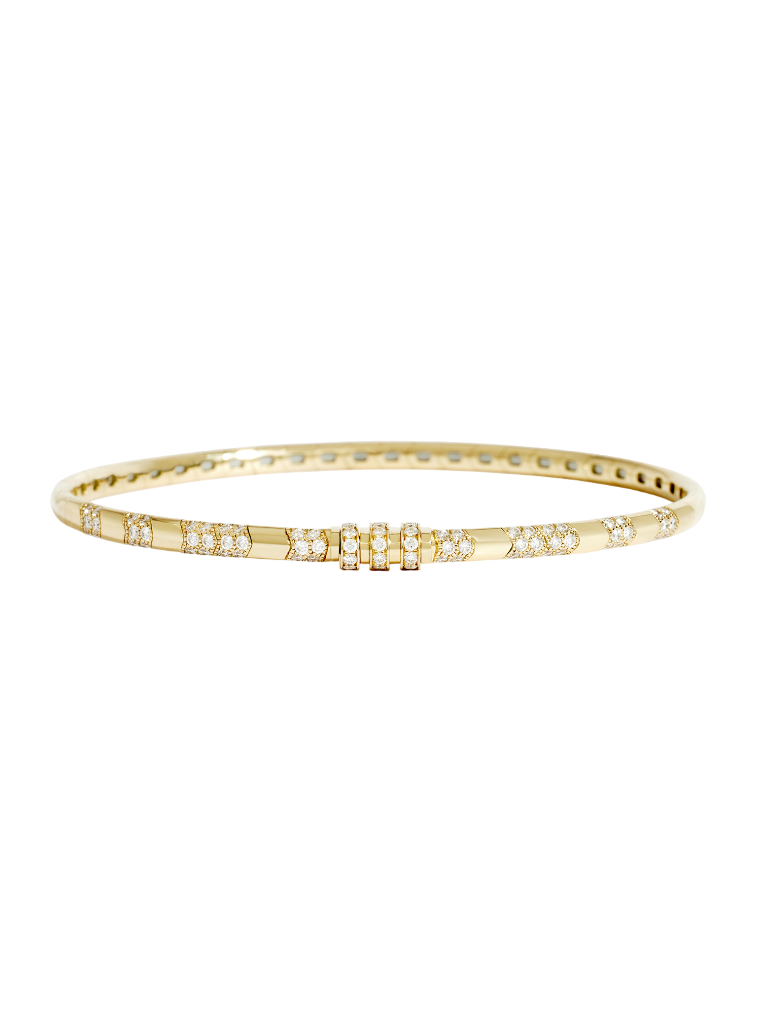 Bracelet mesh reptile 18k yellow gold & white diamonds 